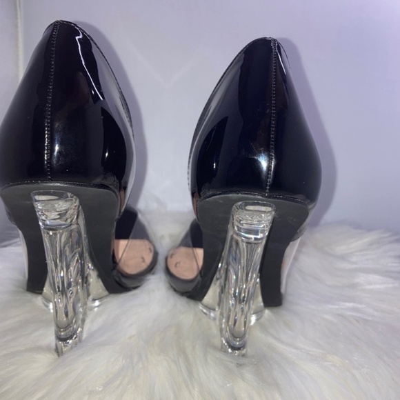 Ladies black wedge heels - Picture 8 of 10